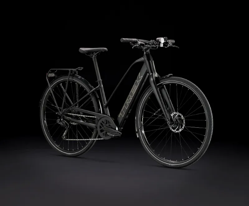 Trek Fx+ 2 Stagger Electric Hybrid Bike 2025 in Satin Black-1